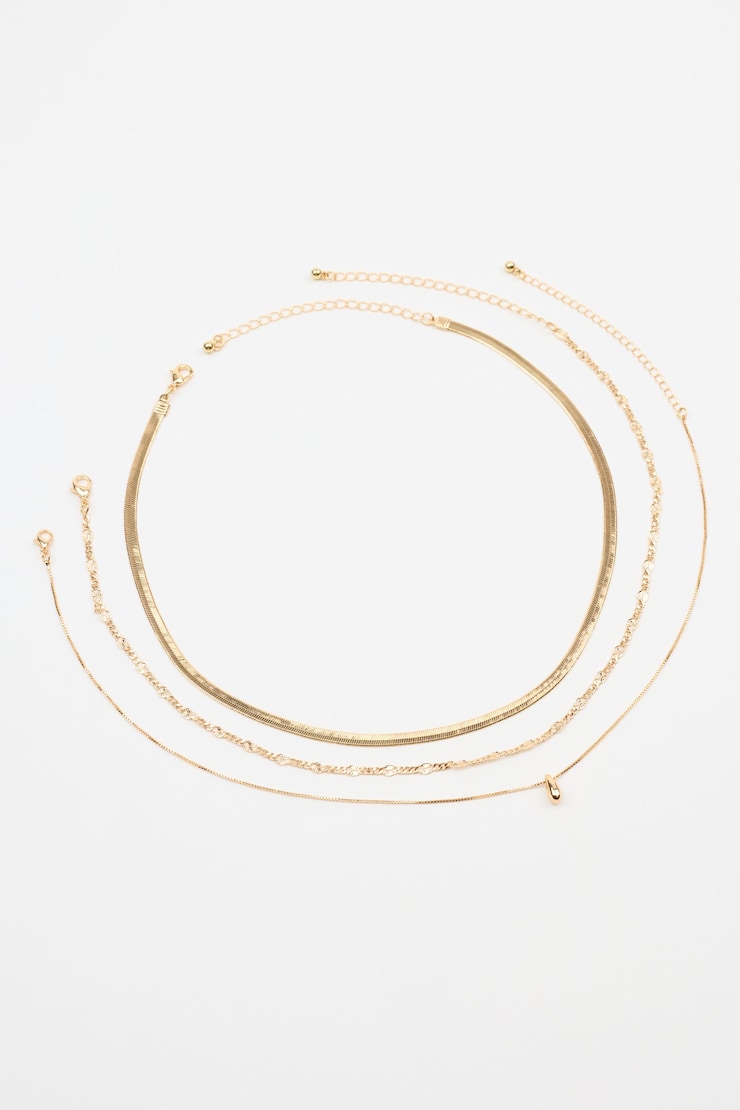 Set of 3 Chains, Gold, large