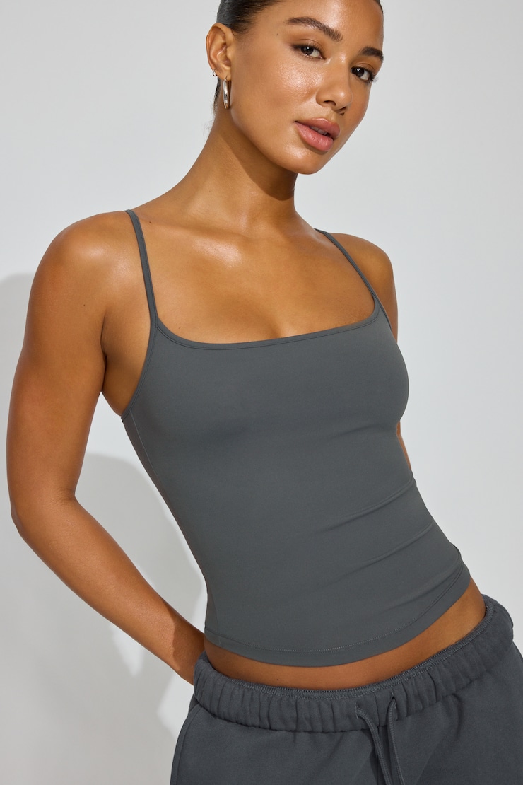 Sleek Scoop Cami Top Gray | Garage