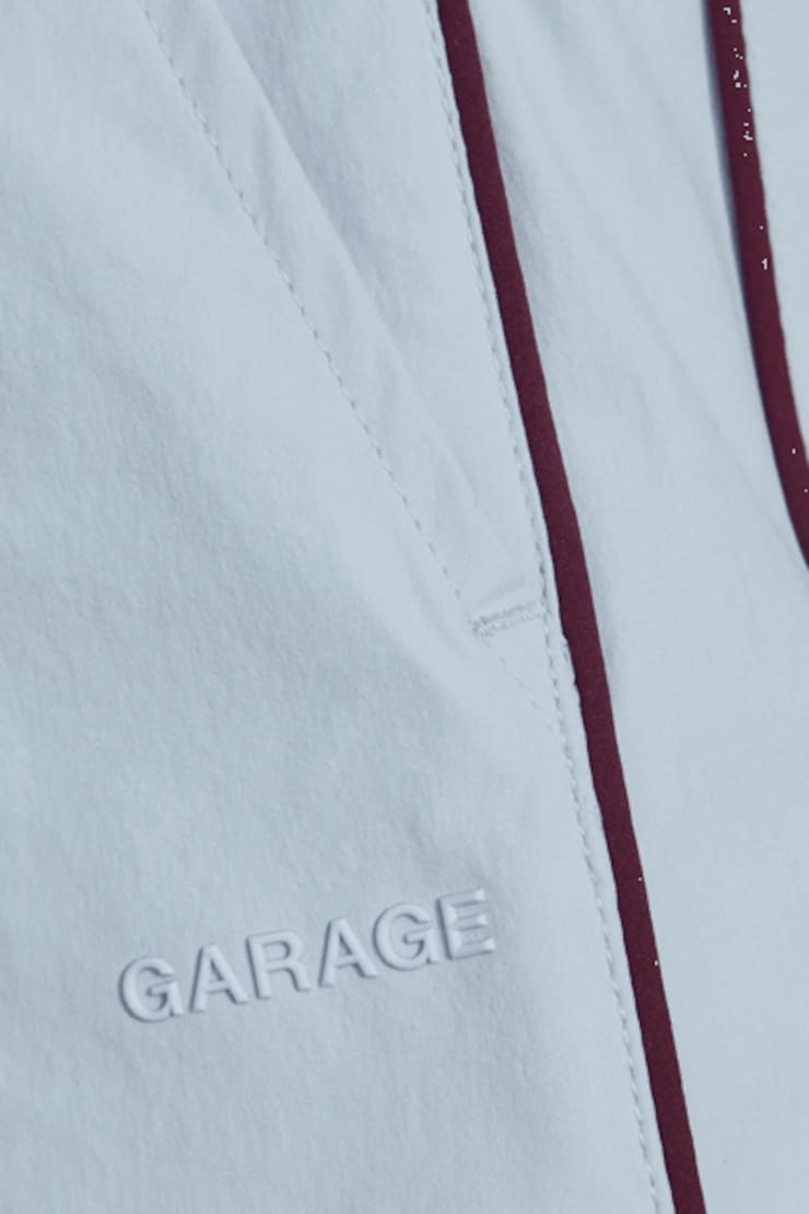 Nylon Striped Shorts, Blue Flirt/Fig Fantasy Maroon, large