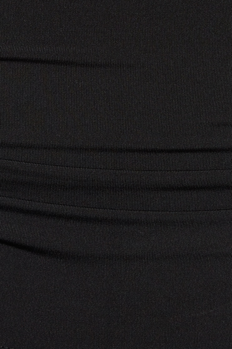 High Cowl Banded Bubble Top, Jet Black, large