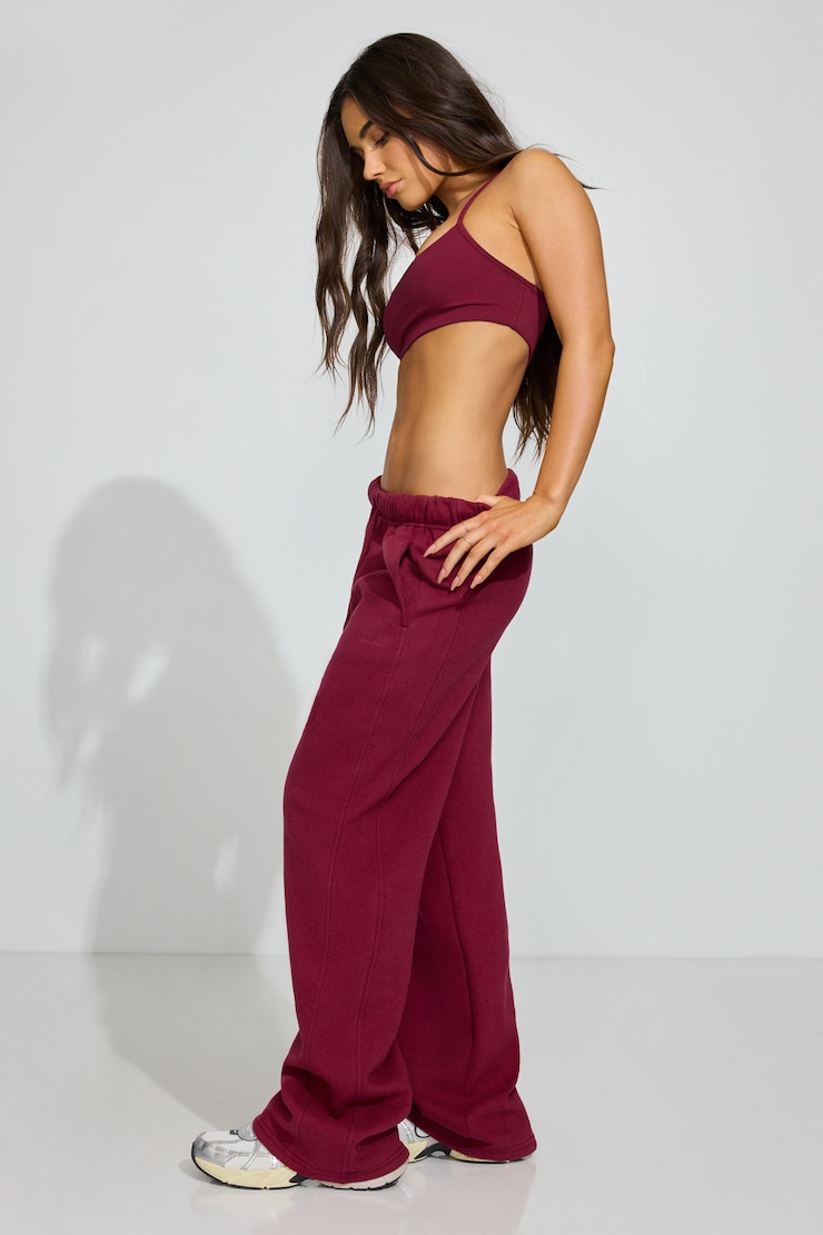Bralette Active à dos en Y, Bourgogne cerise sure, large