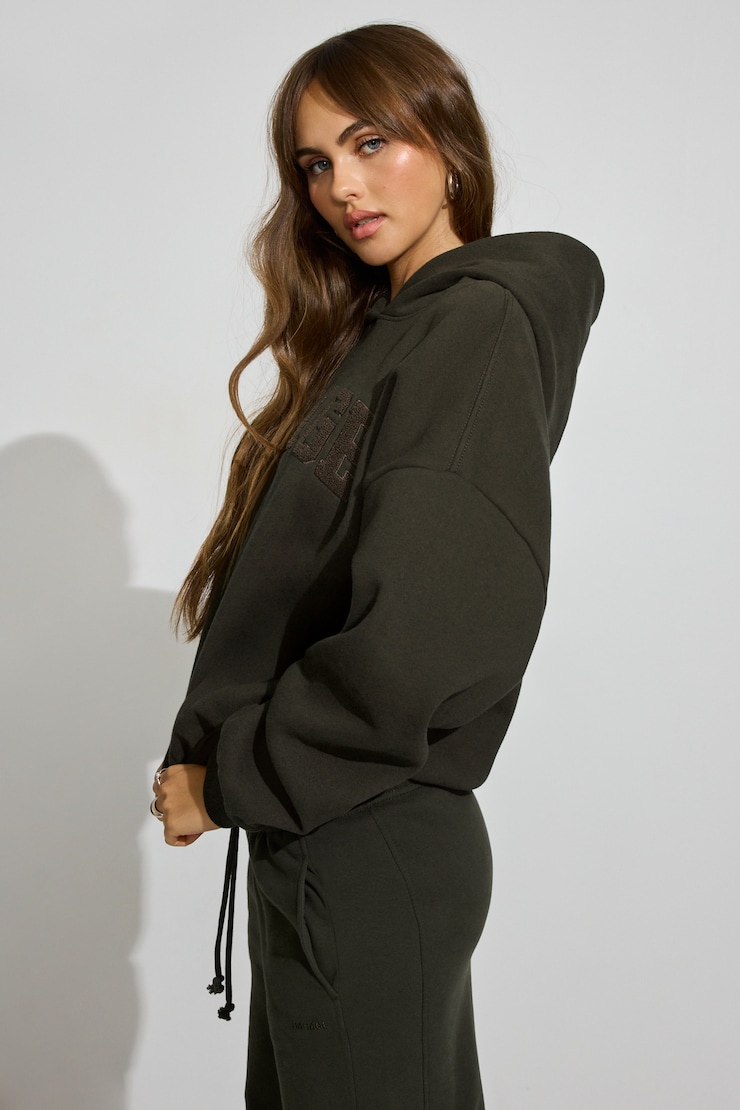 UltraFleece Hoodie, Martini Green with Chenille "Garage" Logo, large