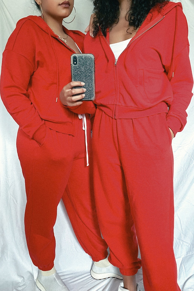 Boyfriend Joggers, True Red, large