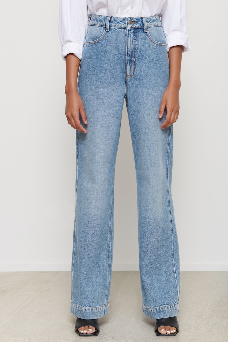 ETHOS | Heidi Ultra High Waist Wide Leg Jeans Medium Indigo Blue large