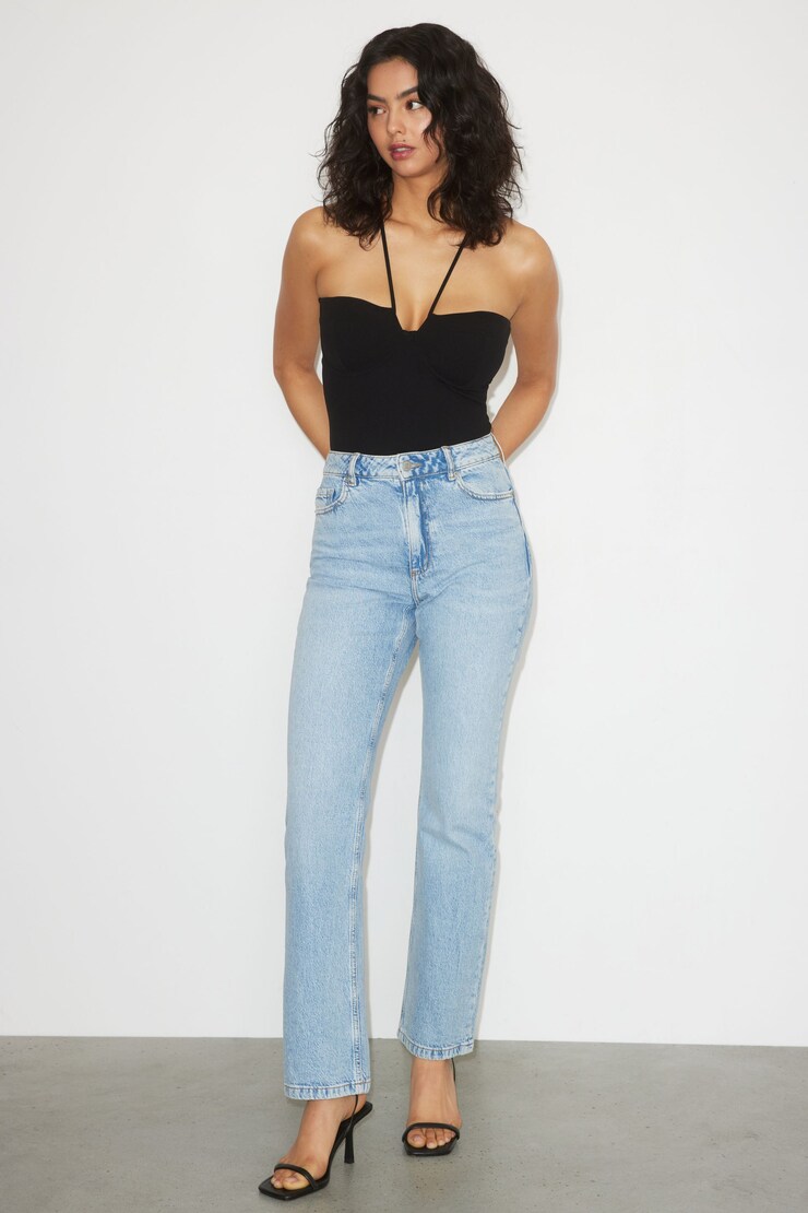 Halter Neck Bodysuit Jet Black  large