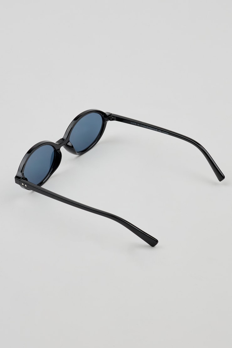 Slim Oval Sunnies, Black/Smoke, large