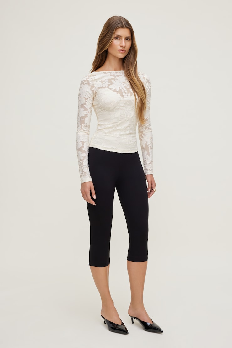 Nola Jacquard Long Sleeve Top