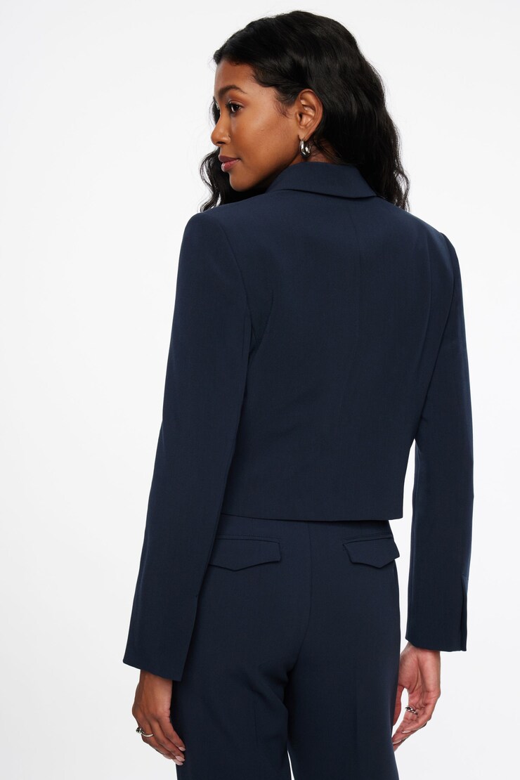 Short Double Breasted Blazer Navy Blazer large