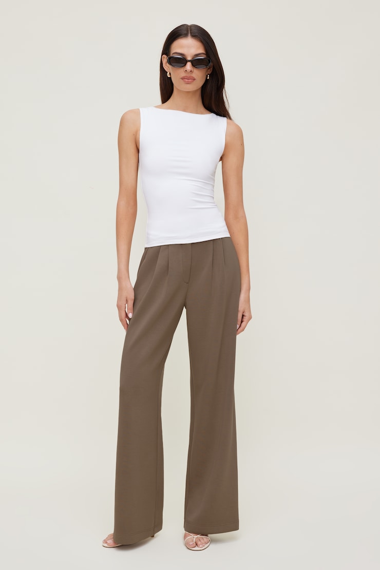Alex Anywear Wide Leg Pants Wild Mushroom Brown large