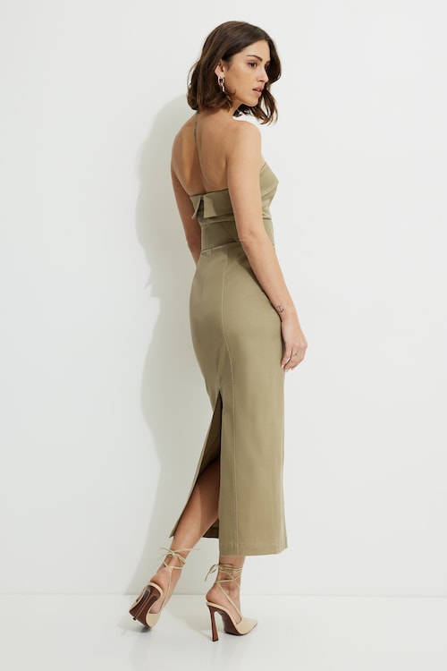 slim fit dress slacks Valentina Vegan Leather Tube Dress main image 1