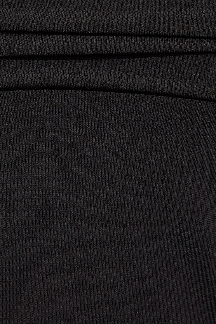 Plunge Halter Hankerchief Top, Jet Black, large