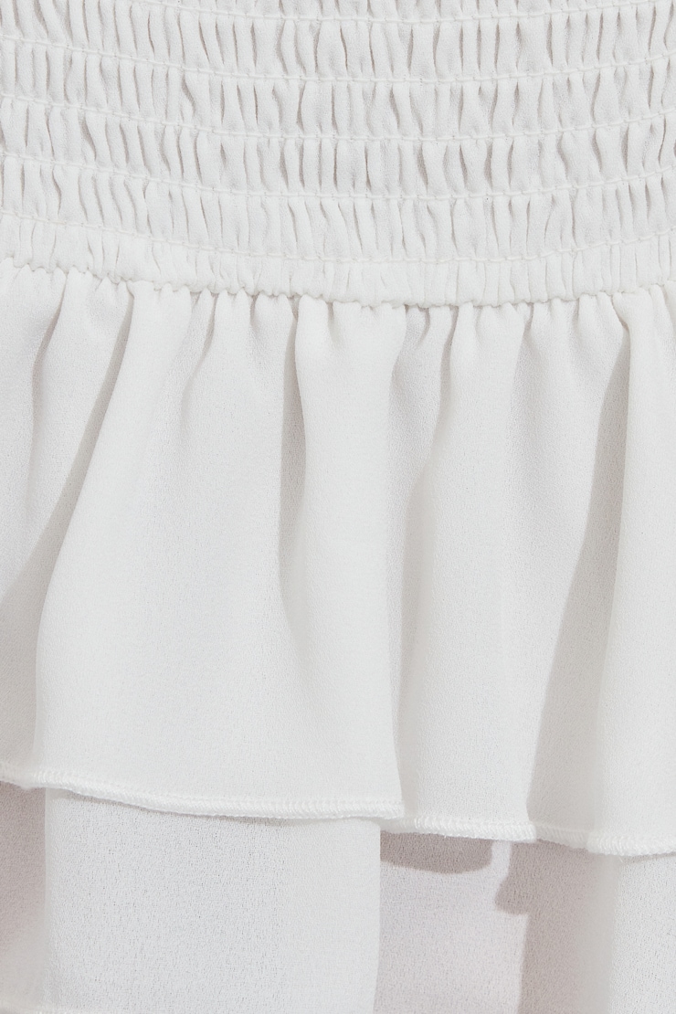 Flyaway Ruffle Babydoll Top, Snow White, large