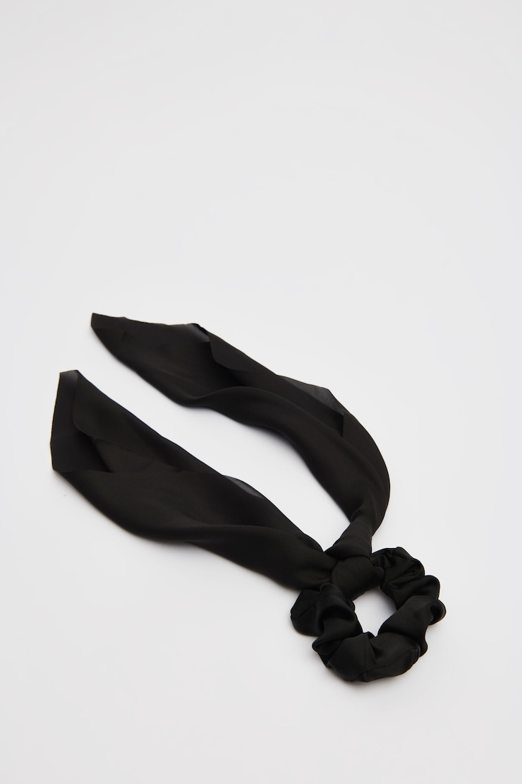 Scrunchie Scarf Jet Black large