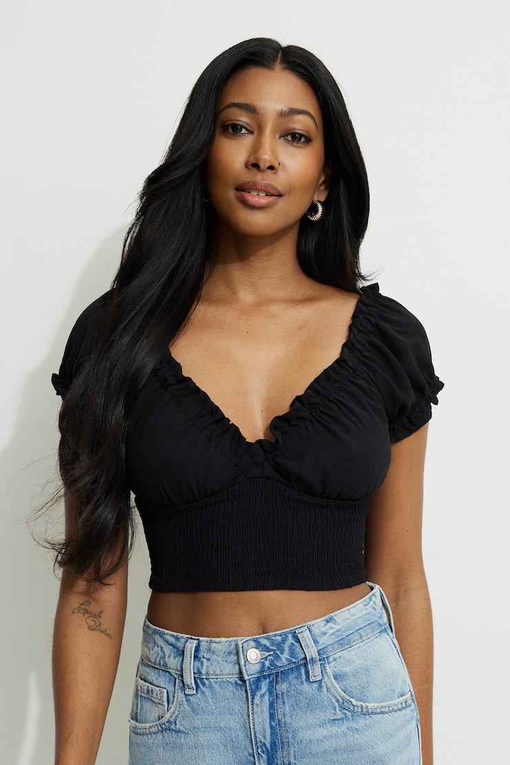 Delphine Smocked Top