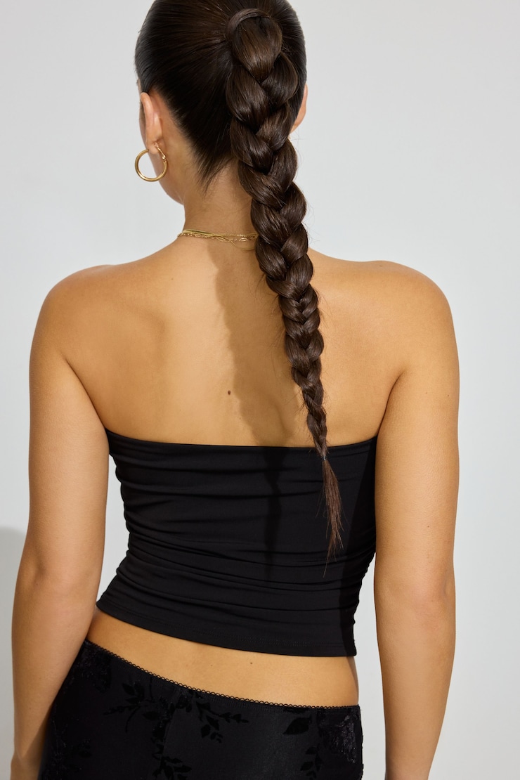 Sculpt Longline Tube Top, Jet Black, large