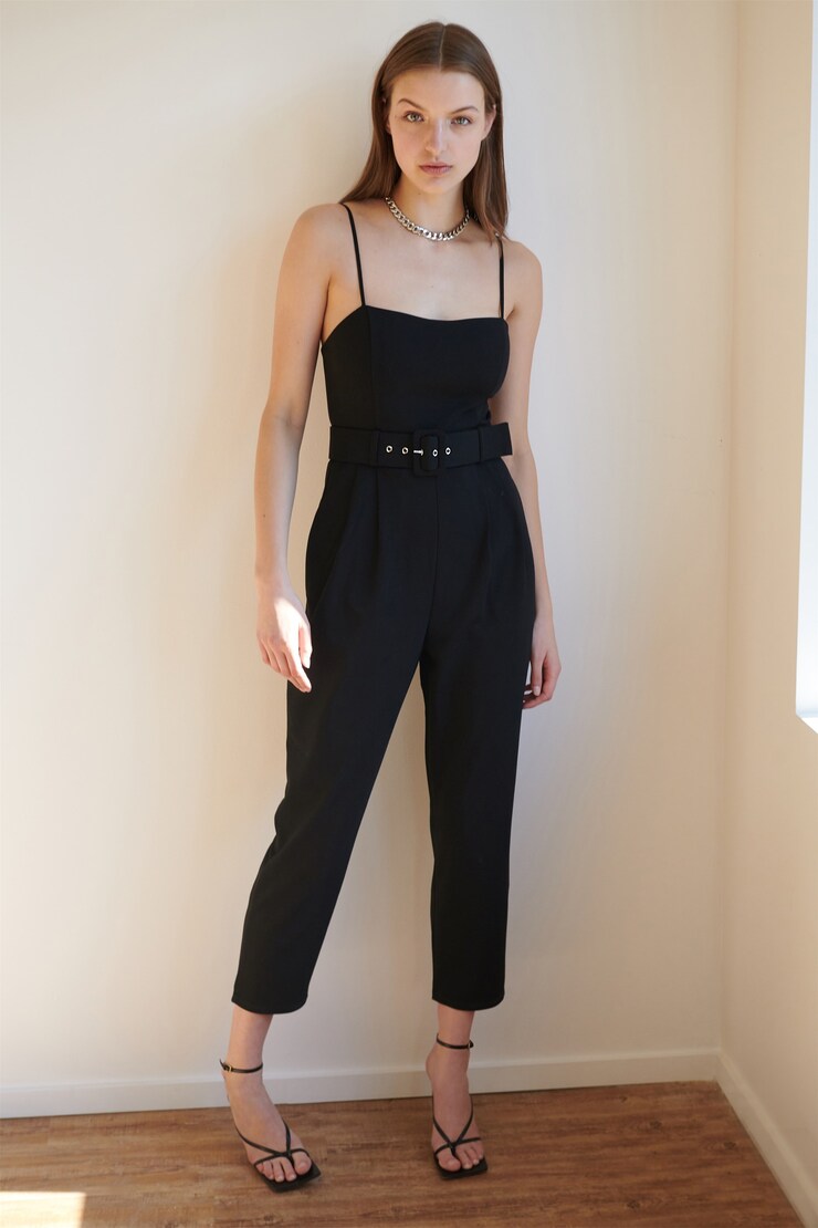 Bustier Jumpsuit Jet Black large
