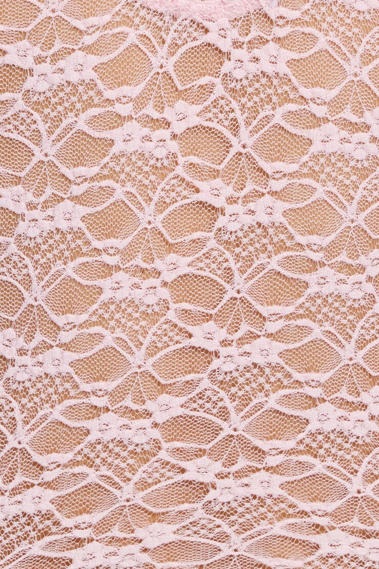 Bubble Lace Tank Top, Chalk Pink, large