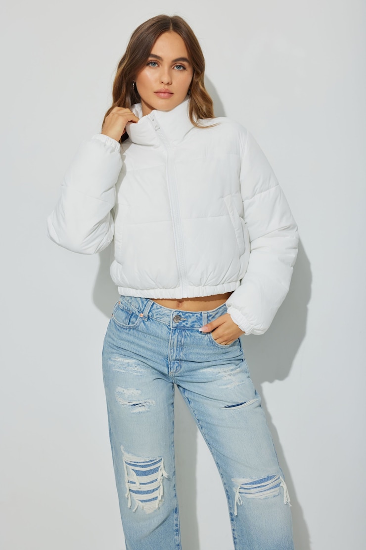 Mini Puff Jacket, Snow White, large
