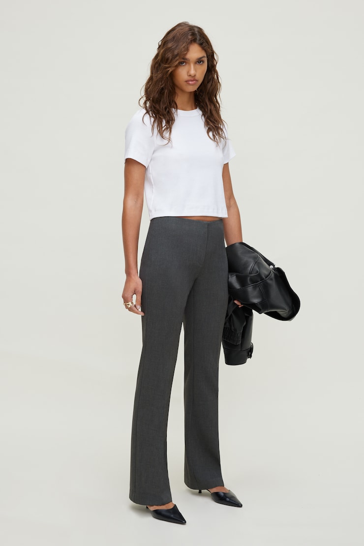 Frankie Tailored Slim Bootcut Pants Anchor Grey large
