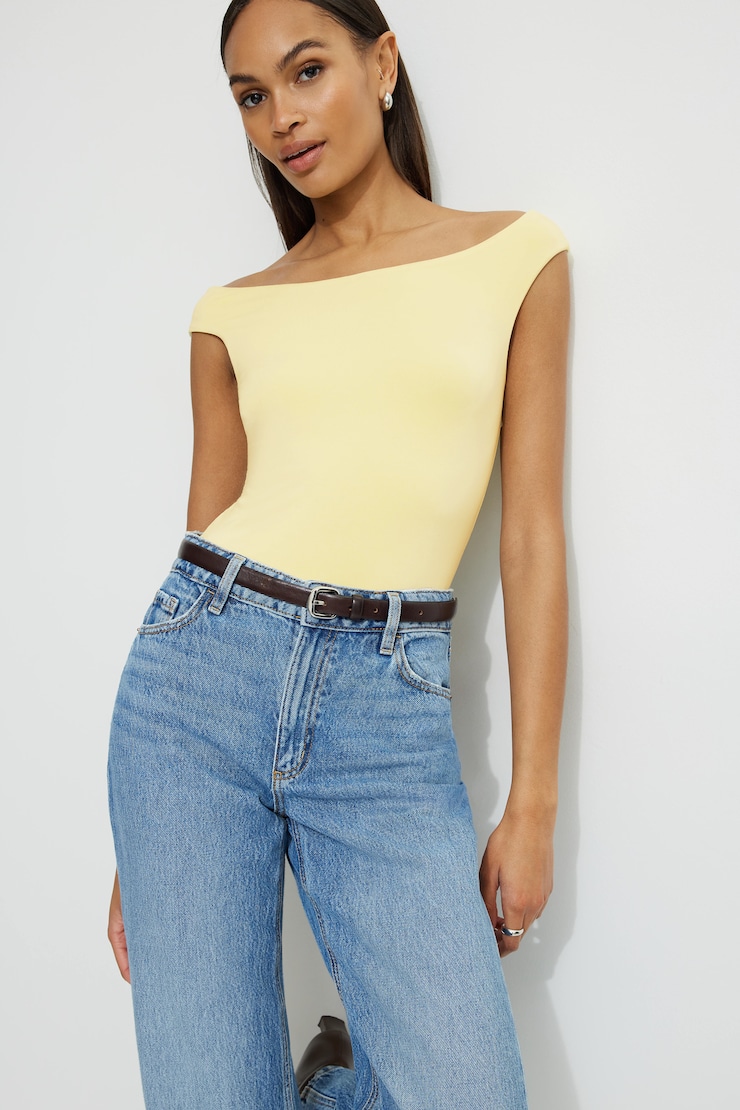 Off Shoulder Jersey Bodysuit