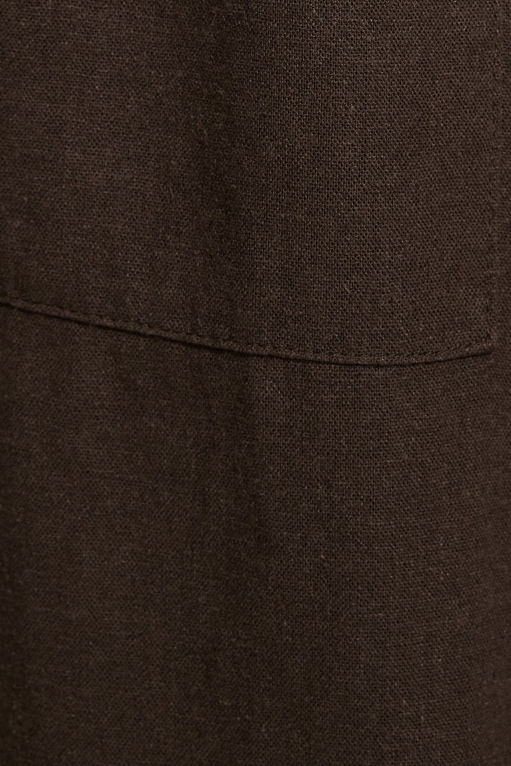 Millie Linen Pull-On Pants, Armadillo Brown, large