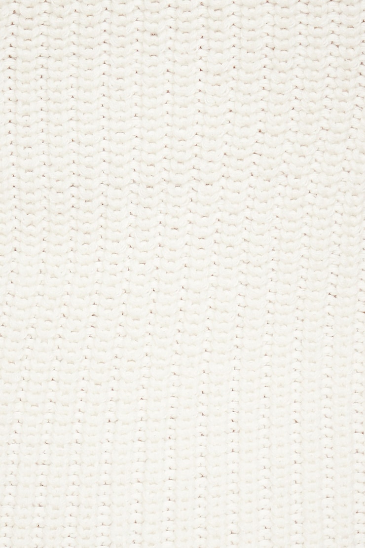 Scoop Neck Knit Mini Dress Sea Salt Off-White large