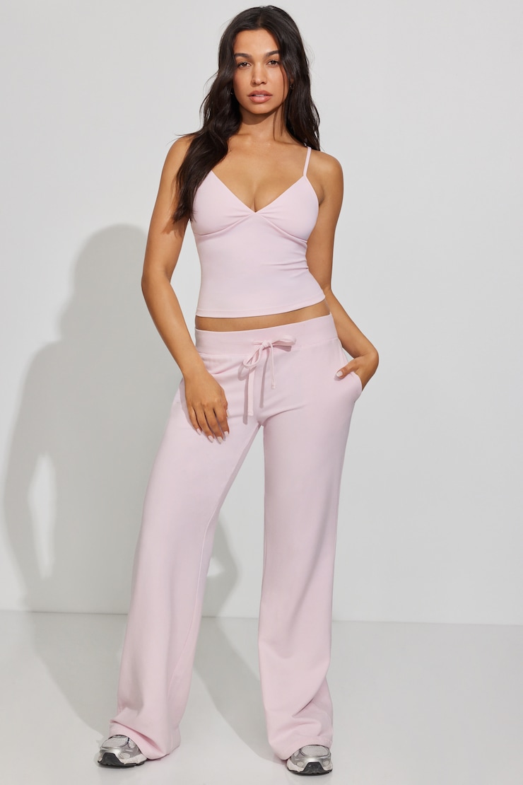 Snatch Booty Terry Pants, Light Pink, large