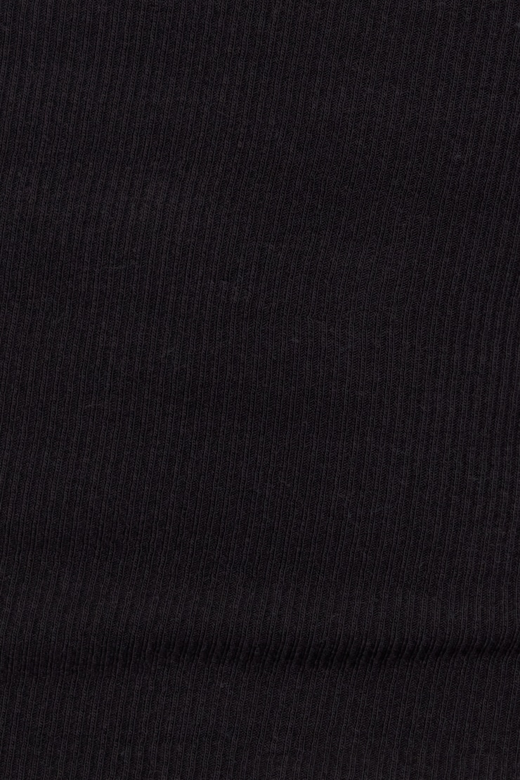 Ribbed Shirttail Tank Top, Jet Black, large