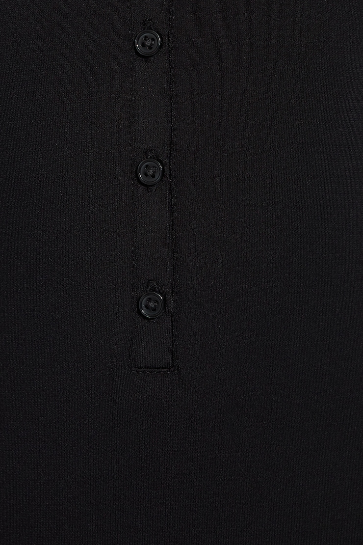 Polo Deep Plunge Bodysuit, Jet Black, large