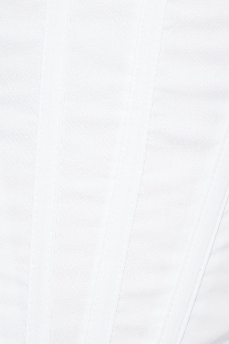 Square Neck Corset Top Bright White large