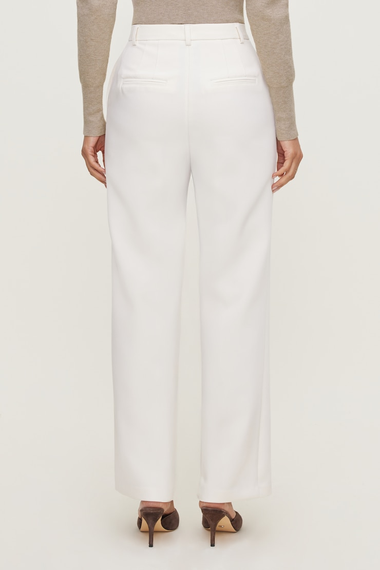 Pintuck Straight Leg Pants Sea Salt Off White large