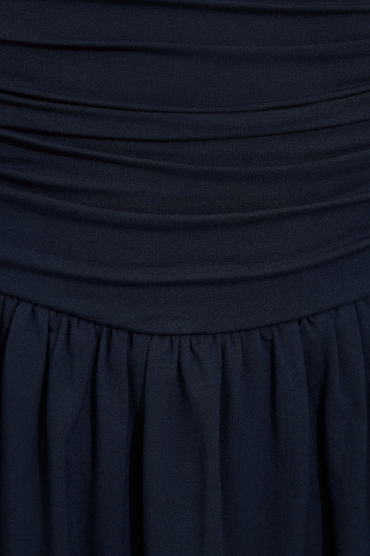 Flirty Hem Tube Romper Dress, Mariana Blue, large