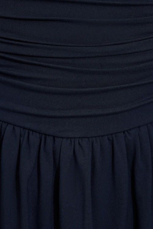 garage navy blue dress Pique Deep Plunge Halter Dress Navy