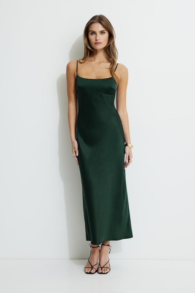 Amira Satin Maxi Dress