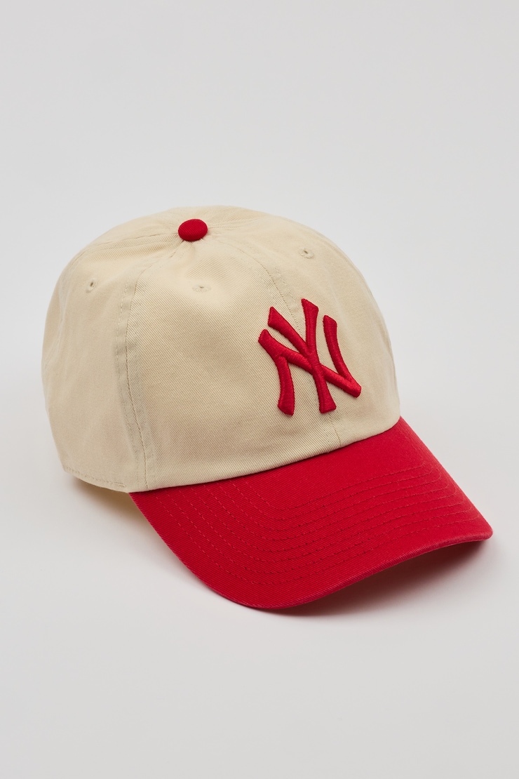 47 BRAND Two-Tone Clean Up Cap - NY, Natural/Red, large