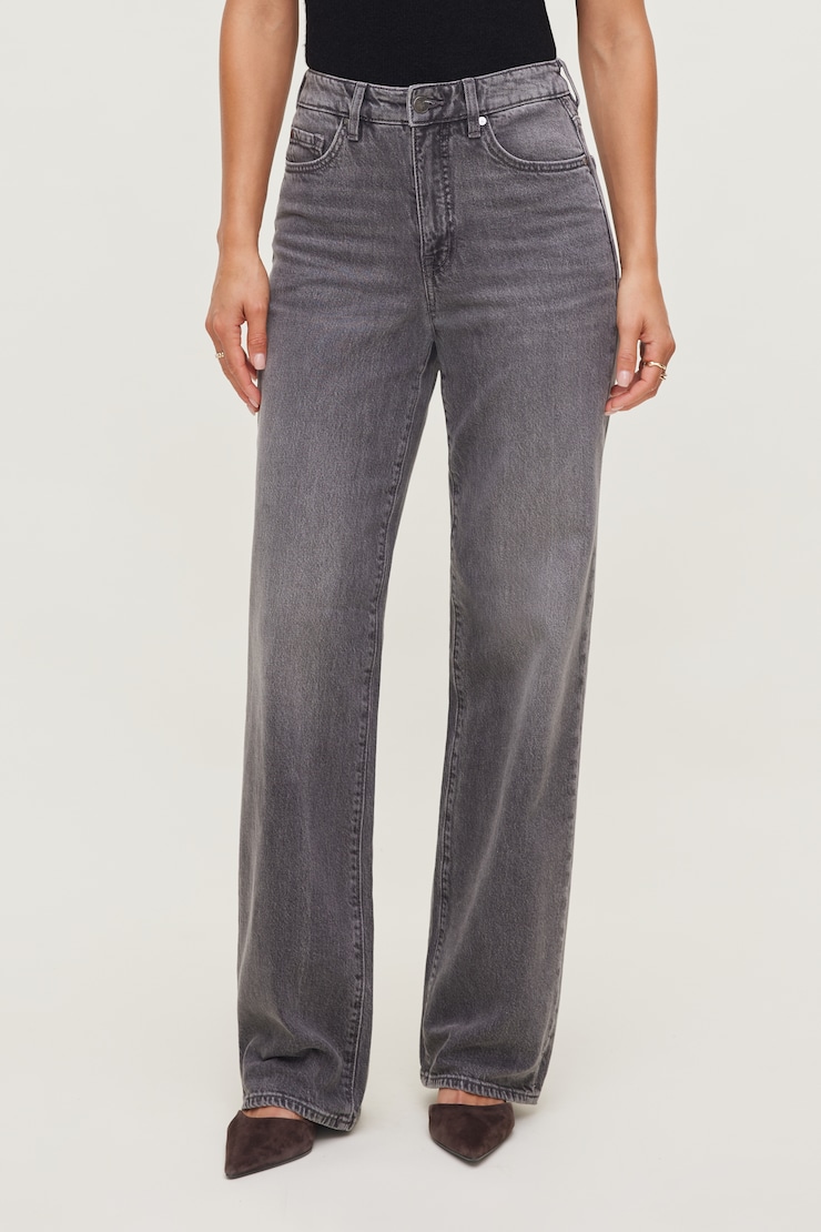 Heidi High Rise Wide Leg Jeans Medium light black / Mercury Grey large