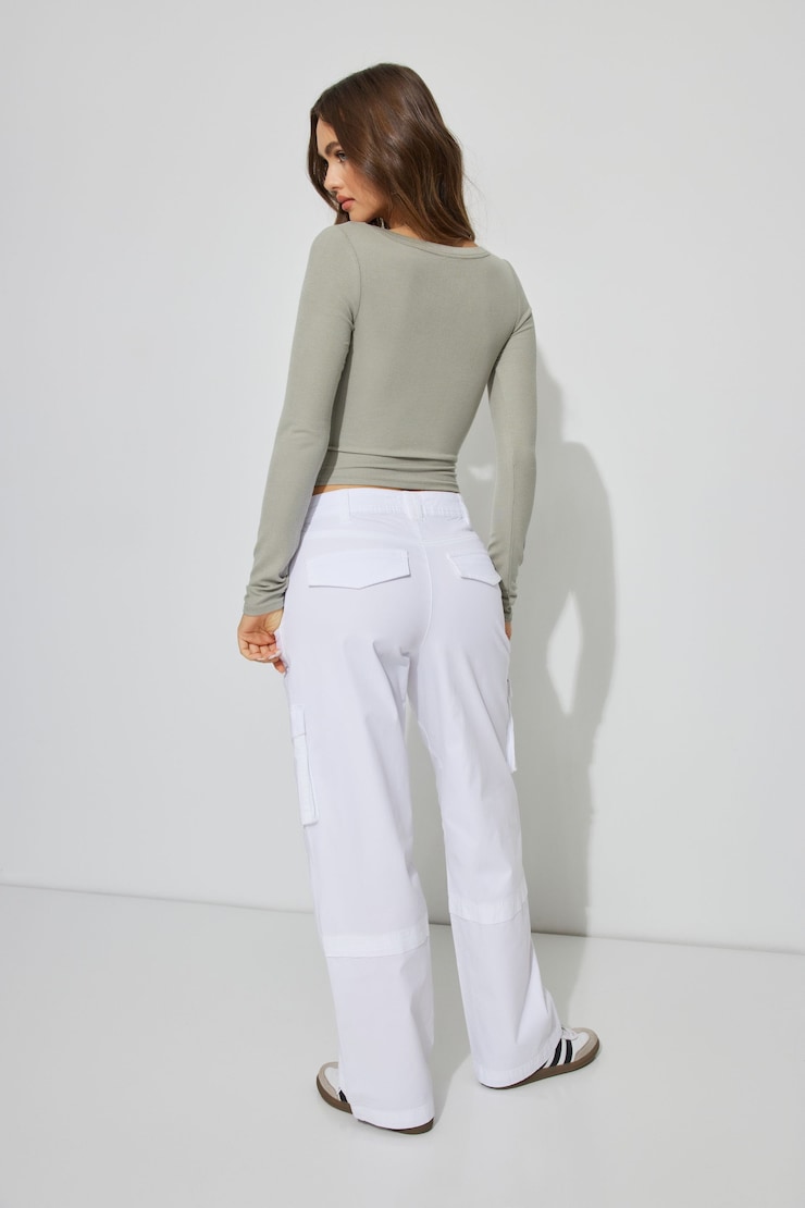 Remi Straight Cargo Pant, Bright White, large