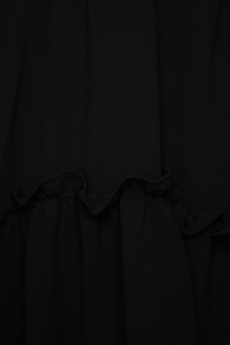 Side Cut Out Flare Mini Dress Jet Black large