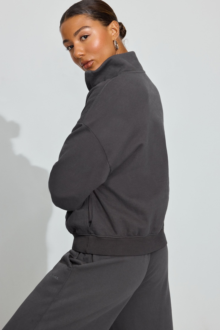 UltraFleece Half Zip Sweatshirt, Forged Iron Grey, large