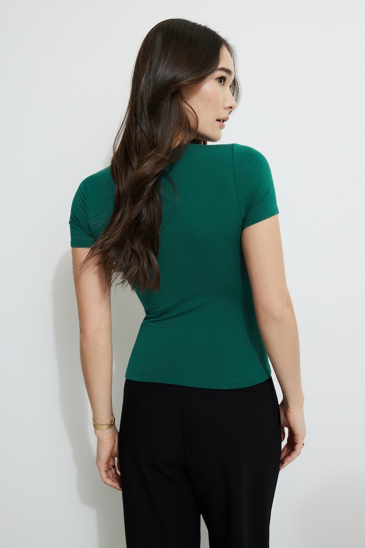 Drea Crewneck Jersey T Shirt Jewel Green large