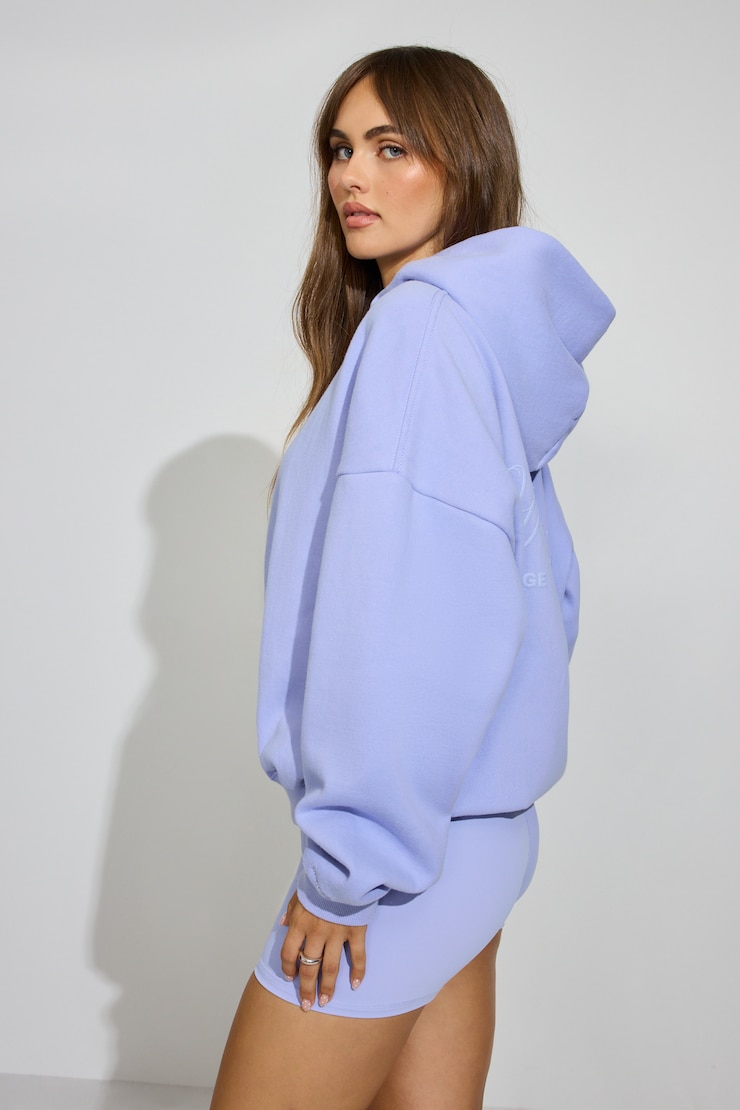 UltraFleece Hoodie, Lavender Lust with "Off Duty" Art, large