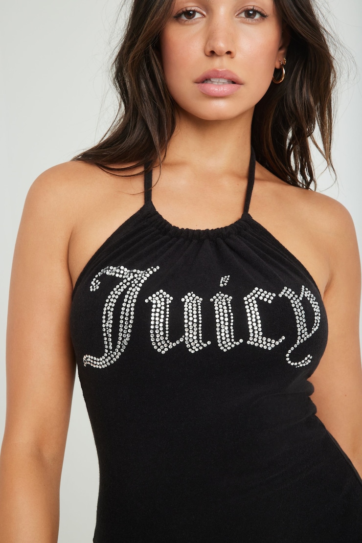 JUICY COUTURE Big Bling Terry Halter Dress
