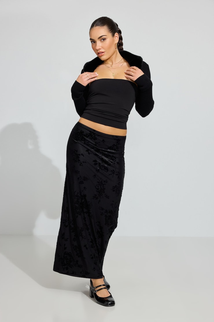 Sculpt Longline Tube Top, Jet Black, large