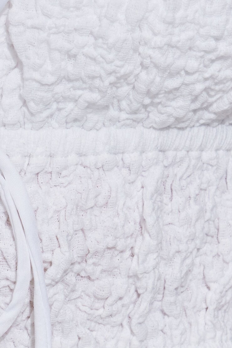 Scrunch Knit Tie Front Cami, Bright White, large