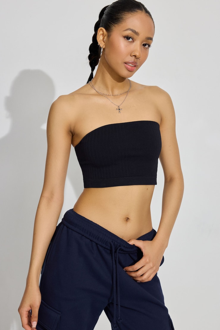 Seamless Micro Tube Top Black | Garage