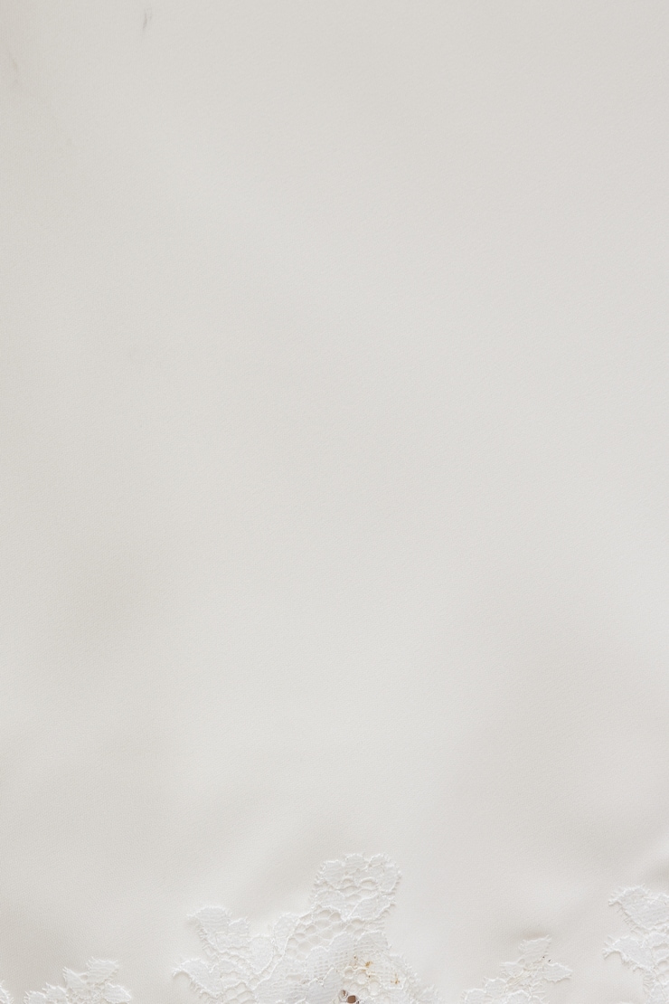 Lace Satin Mini Skirt