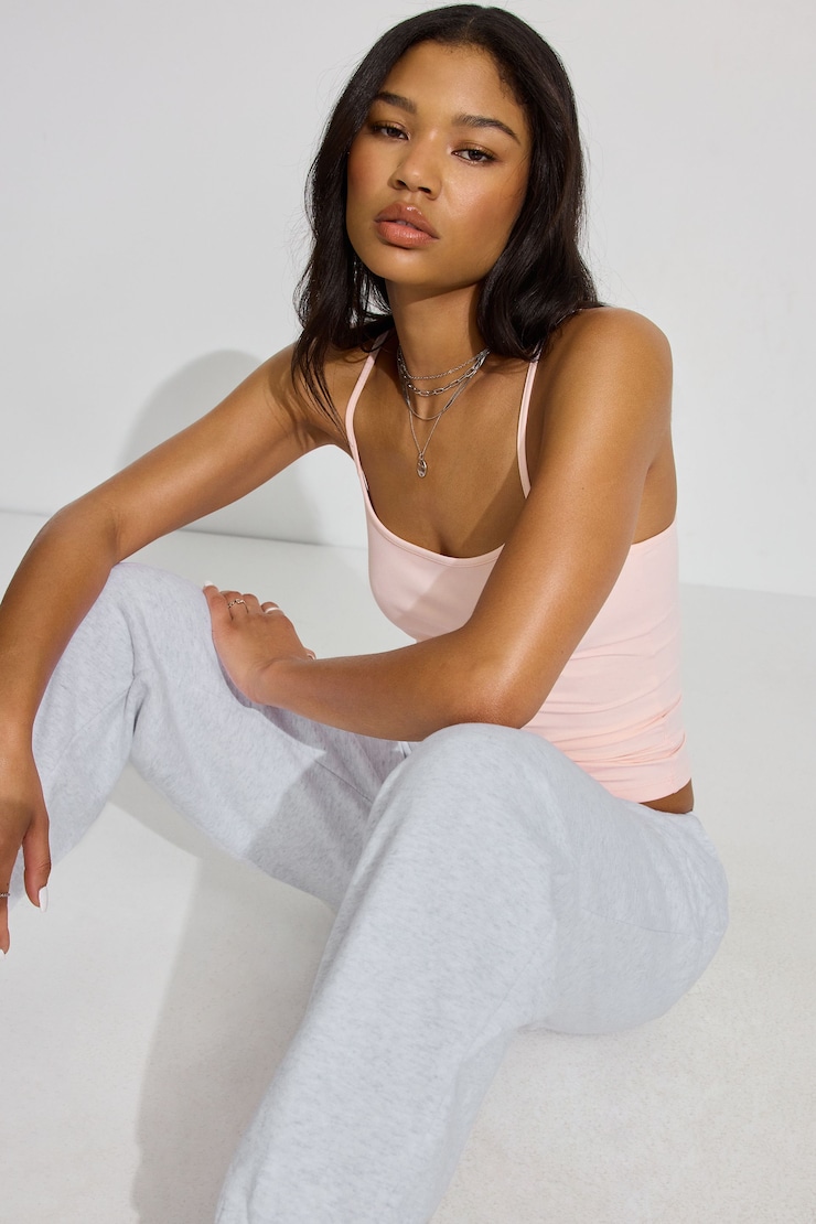 Sleek Scoop Cami Top, Chalk Pink, large