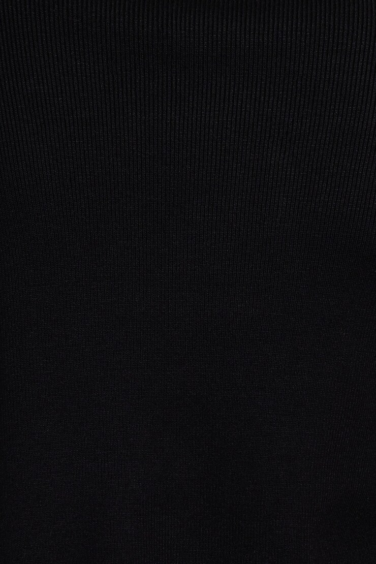 Cropped Turtleneck Sweater Jet Black large