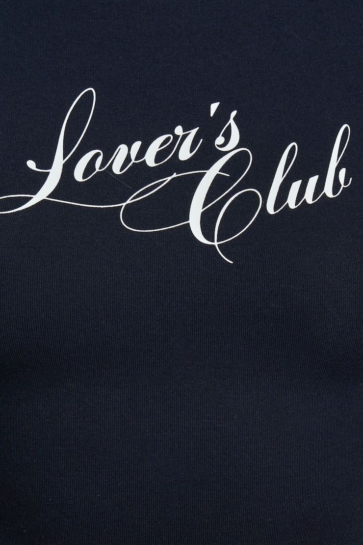 Stormi Tee, Mariana Blue with "Lover's Club" Art, large