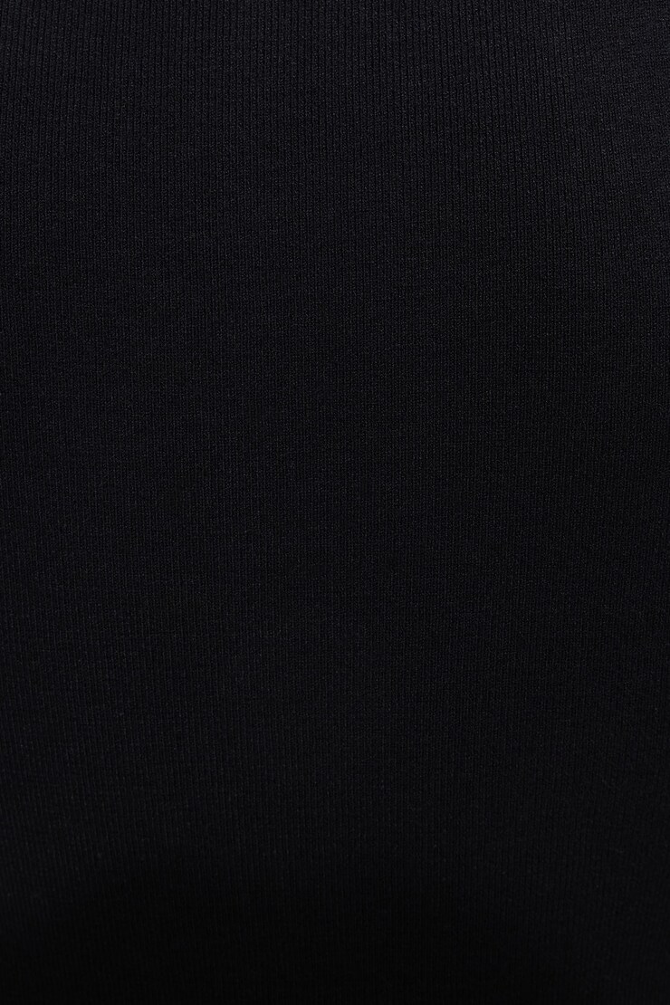 Ribbed Pearl Button Vest Jet Black large